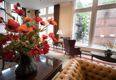 The Beacon House lobby reflects some of the renovations undertaken as a result of the generosity of DCU.