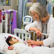 Pediatric Palliative Care's Patricia O'Malley, MD, frequently looked in on Lulu Eugene, who spent nearly a year of early life in MassGeneral Hospital for Children.