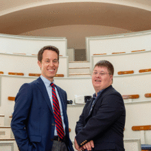 Director of the Down Syndrome Program, Brian Skotko, MD, MPP (left) and self-advocate Ned Reichenbach, do presentations to medical audiences about medical advances and what it's like to live with Down syndrome.