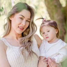 Deleena Therien with her daughter, Ivy Nguyen, who has Myhre syndrome, a rare disorder.