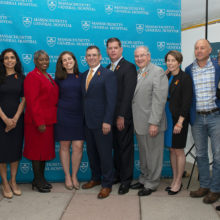Leaders from Mass General, the state of Massachusetts and the city of Boston gathered recently to launch the MGH Center for Gun Violence Prevention (*See full caption below the story).