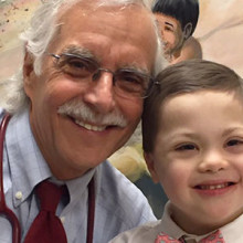 Howard Weinstein, MD, with Harry Burns, 5, his patient-partner.