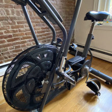 The air bike that Jon Rossi rode for 24 hours straight to raise funds for Mass General's COVID-19 response.