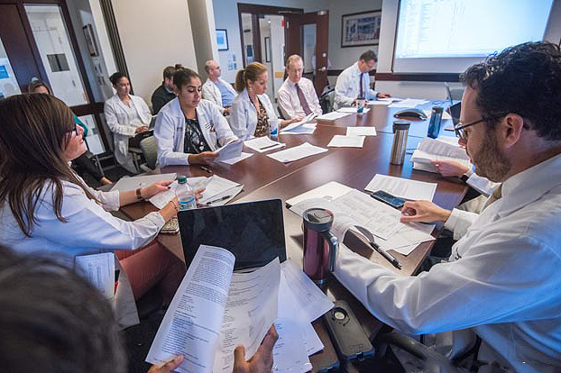 At Mass General, a multidisciplinary team meets weekly to discuss patients under consideration for a heart transplant.