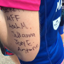Rosie dedicated each of the marathon's 26.2 miles to other patients of Dr. Thiele.