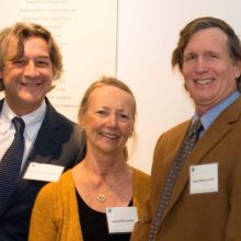 Alessio Fasano, MD (left), director of the Center for Celiac Research and Treatment, joins Joyce and Hugh McCormick to mark the couple’s commitment to celiac disease research.
