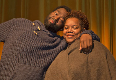 Janice Davis (right) stayed at the Beacon House recently while her son, Miles, was hospitalized for five months.