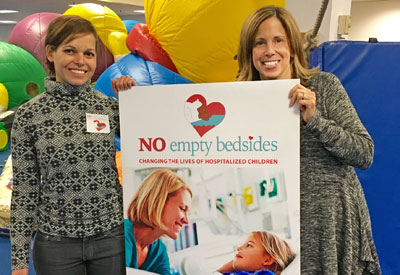 No Empty Bedsides fundraisers Naama Kanarek, PhD (left) and Sylvia Haber.