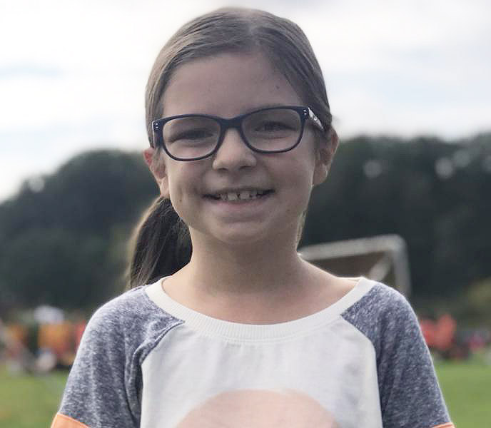 Despite the pain and uncertainty of a brain tumor, Olivia Silva has remained cheerful and optimistic, inspiring those around her.