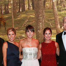 Enjoying the 2016 Storybook Ball are (from left) Rachel Goldstein; Allan Goldstein, MD; co-chairs Paige Sutphin, Tiffany Ortiz and Demi Isenstadt; Ron Kleinman, MD; and Martha Kleinman.