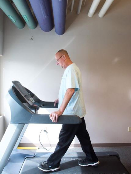 Since his heart transplant, Dennis Kaminski has participated in a cardio rehabilitation program.