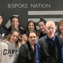 Participants in the charity ride shown (back row, from left) Douglas Tulman, Justin Tulman, Wendy Tulman, Emily Katz, Kay Liscomb. (front row, from left) Rebecca Tulman, Maren Nyer, PhD, David Mischoulon, MD, PhD.