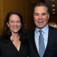 Merit Cudkowicz, MD, MSc, director of the Sean M. Healey & AMG Center at Mass General, and donor Sean M. Healey, for whom the center is named.