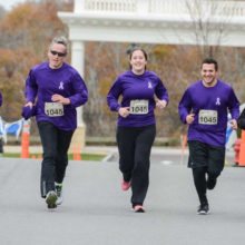 Members of the Cappetta family completing a marathon relay are, from left, Alyssa Cappetta, Charles Cappetta, MD, Kelsey Cappetta, Andrew Cappetta and Kate Cappetta. Andrew is running the 2019 Boston Marathon® in honor of his late mother.