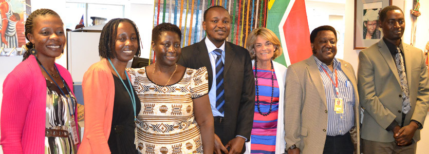 Pat Daoust (third from right) with her Seed Global Health colleagues.