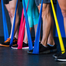 Patients with type 2 diabetes can benefit from a variety of strength-training exercises, including challenging muscles to generate force against elastic bands.