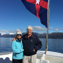 Grateful for his own experience with early cancer detection, David Elwell is back to enjoying life again with his wife Christy, pictured here on their adventure to Patagonia.
