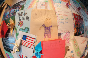 In the days after the Boston Marathon bombing, messages of thanks were sent to Mass General caregivers from around the world.
