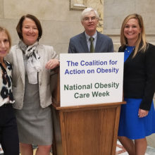 At the Massachusetts State House, the Coalition for Action on Obesity recently advocated for increased access to obesity treatment. (*See full caption below the story.)