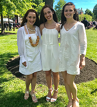 From left, sisters Lena, Joanna and Alexandra Papadakis.