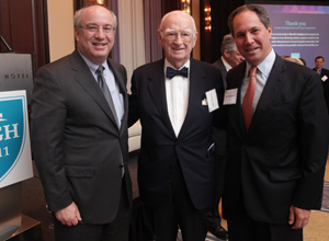 Dr. Peter L. Slavin, President; Mr. James F. Mooney Jr., member of The 1811 Society; Mr. Carl J. Martignetti, Member, Massachusetts General Hospital Board of Trustees, Co-Chair, MGH Fund Leadership Council